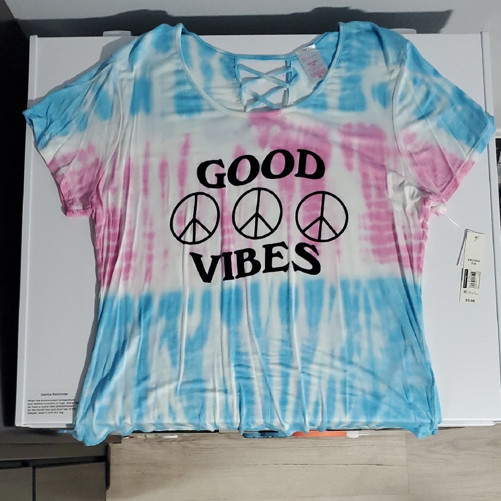 No Boundaries Tie-Dye Good Vibes Tee